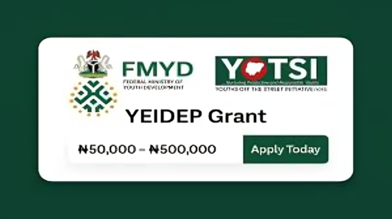 FG Reopens YEIDEP Portal: Apply for ₦500,000 Business Grants Now
