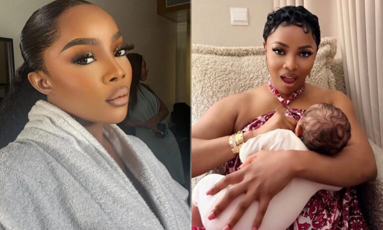 Toke Makinwa Reveals Why She Stopped Breastfeeding Baby After 3 Weeks