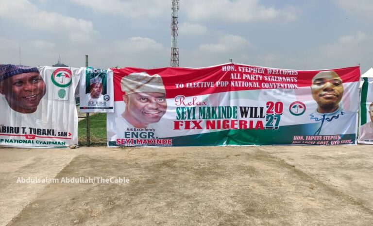 2027 Presidency: Makinde Campaign Banners Dominate PDP Convention in Ibadan