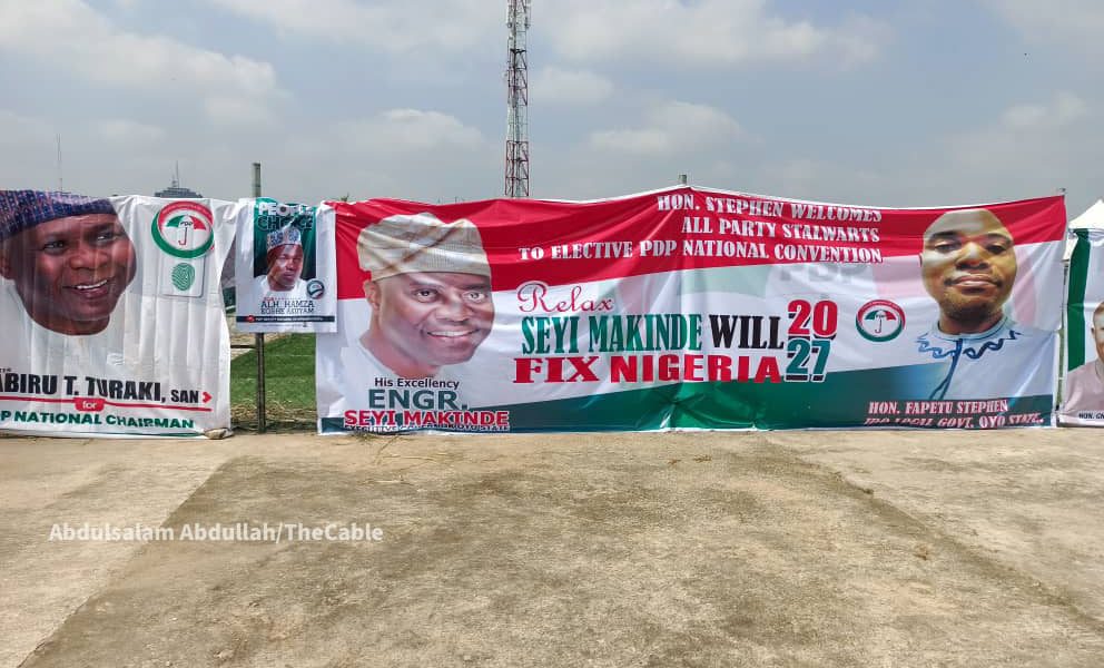 2027 Presidency: Makinde Campaign Banners Dominate PDP Convention in Ibadan