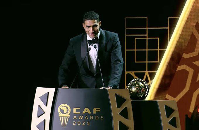 Morocco's Achraf Hakimi Wins 2025 CAF African Ballon d'Or Award
