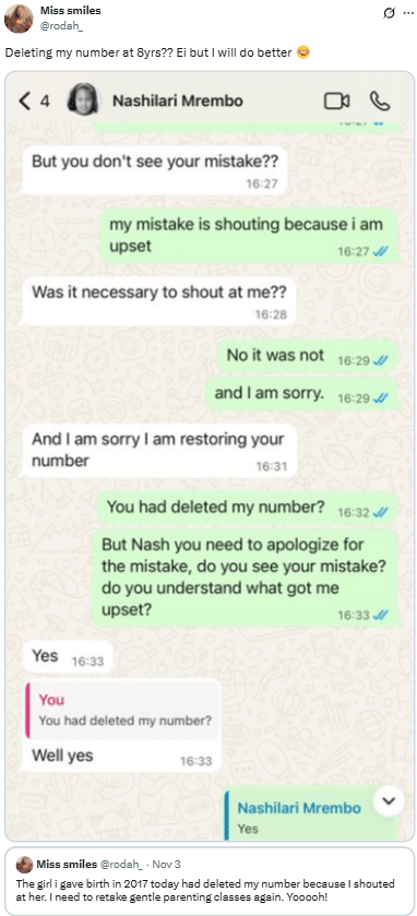 Social media reactions to parenting story