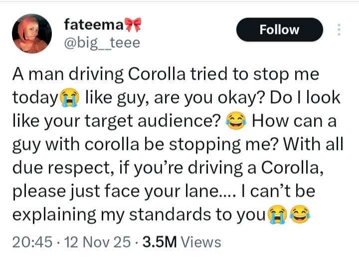 Original social media post screenshot