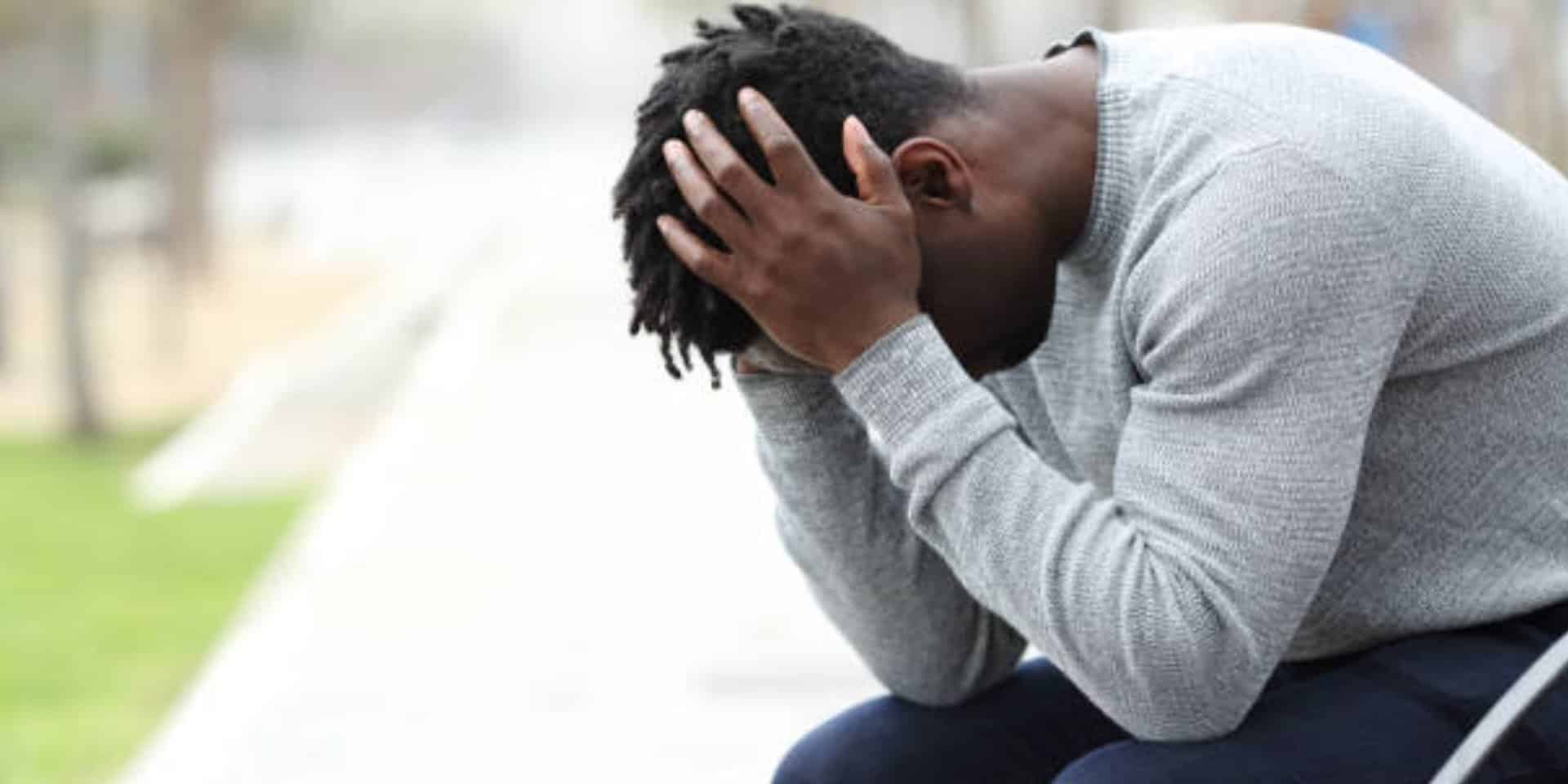 A man faces emotional distress after his side partner's betrayal.