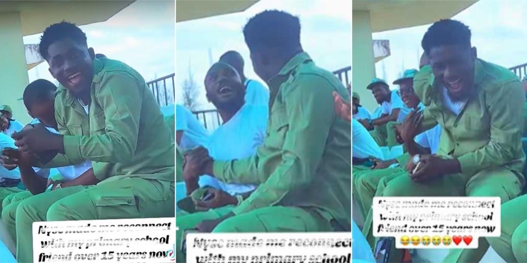 NYSC Corps member reunites with primary school classmate