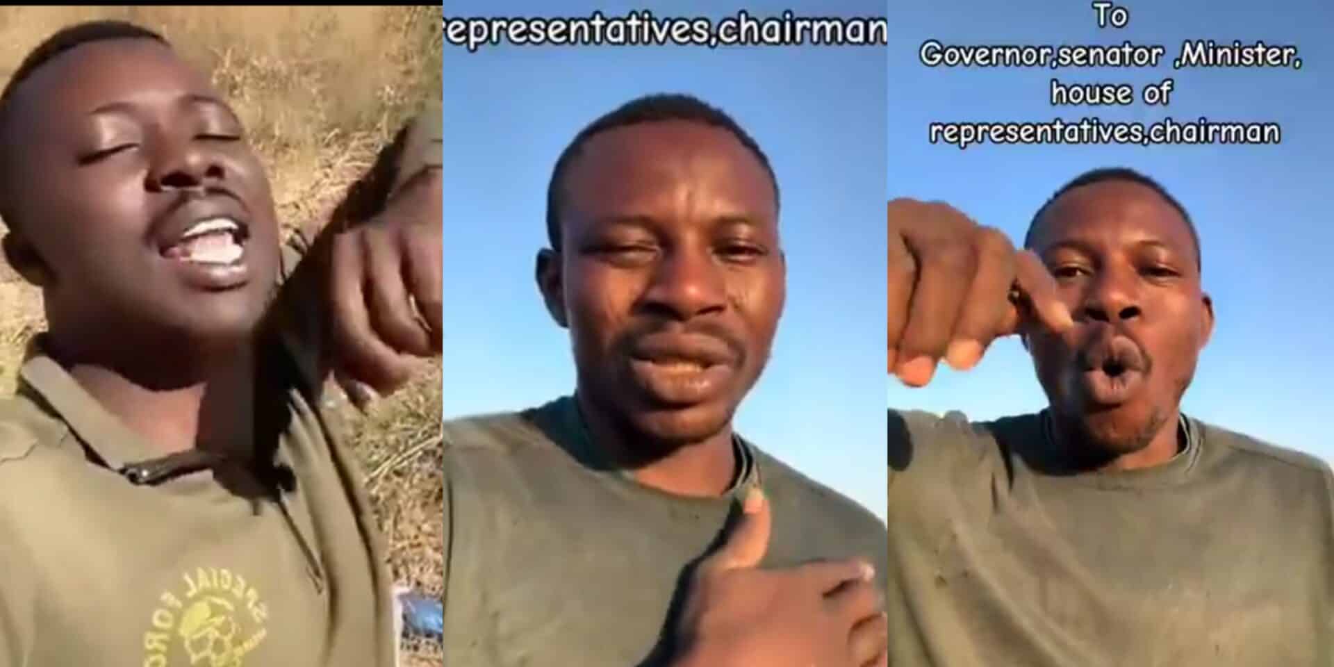 Nigerian soldiers in combat gear