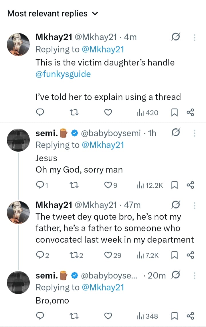 Another screenshot showing messages related to the abduction incident.
