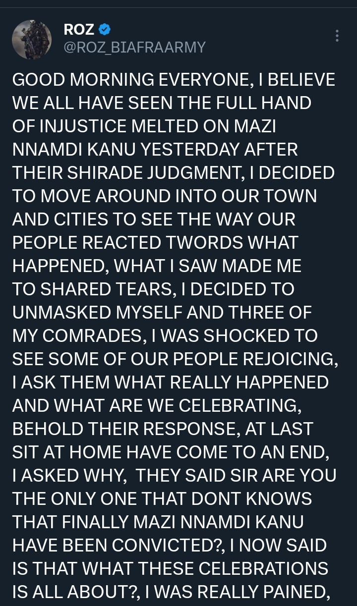 Screenshot from C-ROZ's statement