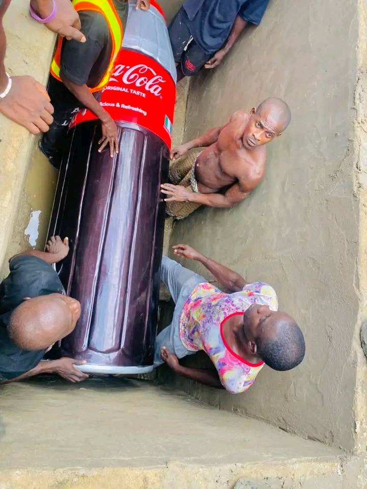 A detailed view of the Coca-Cola casket