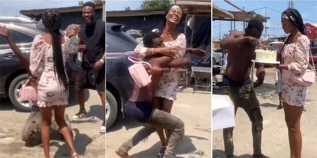 Lady Returns From UK to Surprise Mechanic Boyfriend Who Funded Her Education