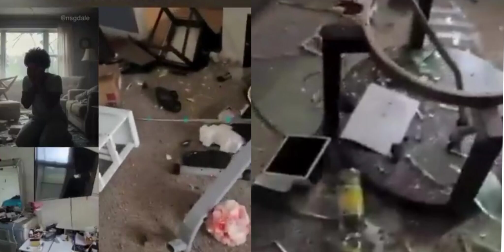 Image showing a devastated home after a 12-year-old's destructive tantrum.