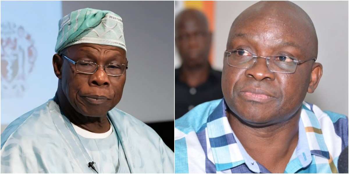 Former President Olusegun Obasanjo and Former Governor Ayo Fayose