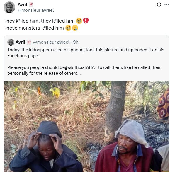 Screenshot of kidnappers' social media post 5.
