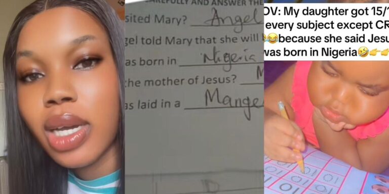 Viral Moment: Young Girl Confidently Claims Jesus Was Born in Nigeria, Fails Exam