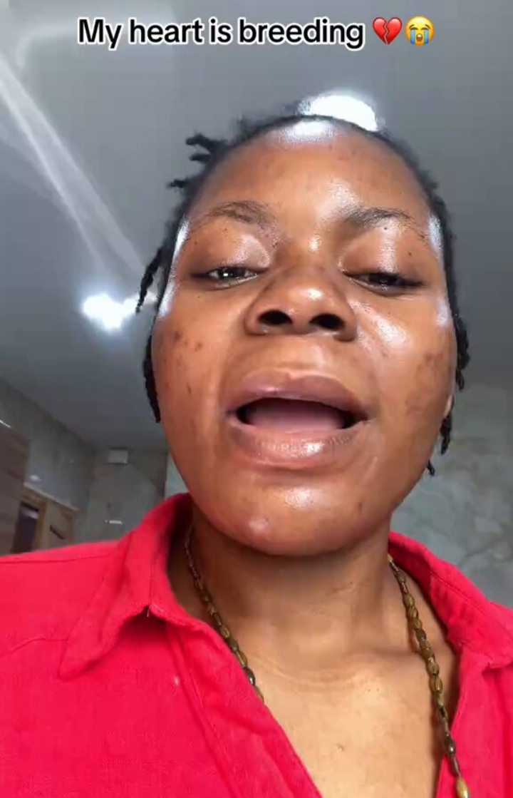 Lady reacting to her brother's demands