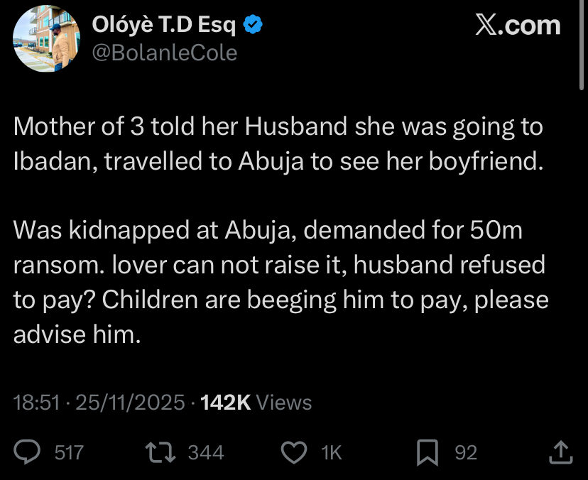 Social media reactions to Abuja kidnapping case