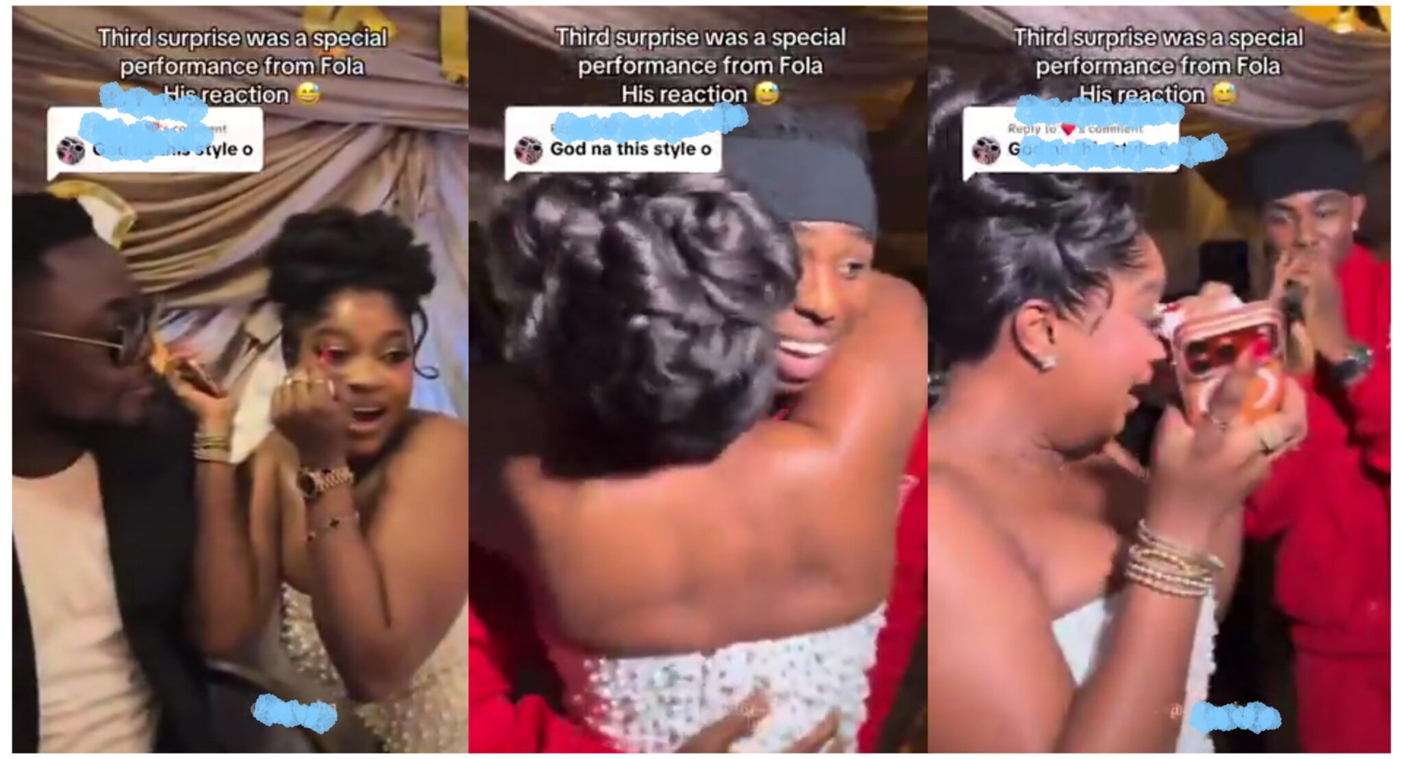 Bride's Emotional Embrace of Singer Fola at Wedding Goes Viral