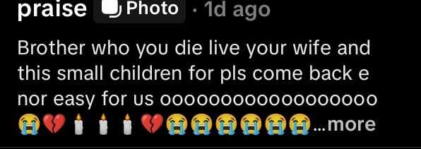 Screenshot of a TikTok comment section showing messages of sympathy.