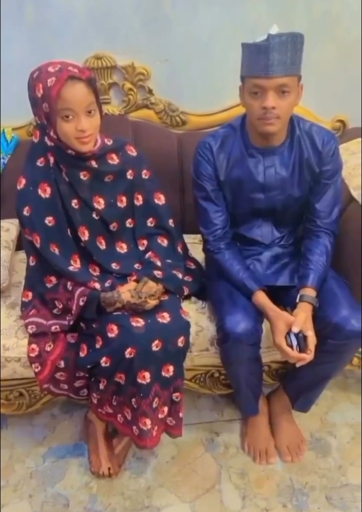 Lieutenant Yerima and his wife on their wedding day