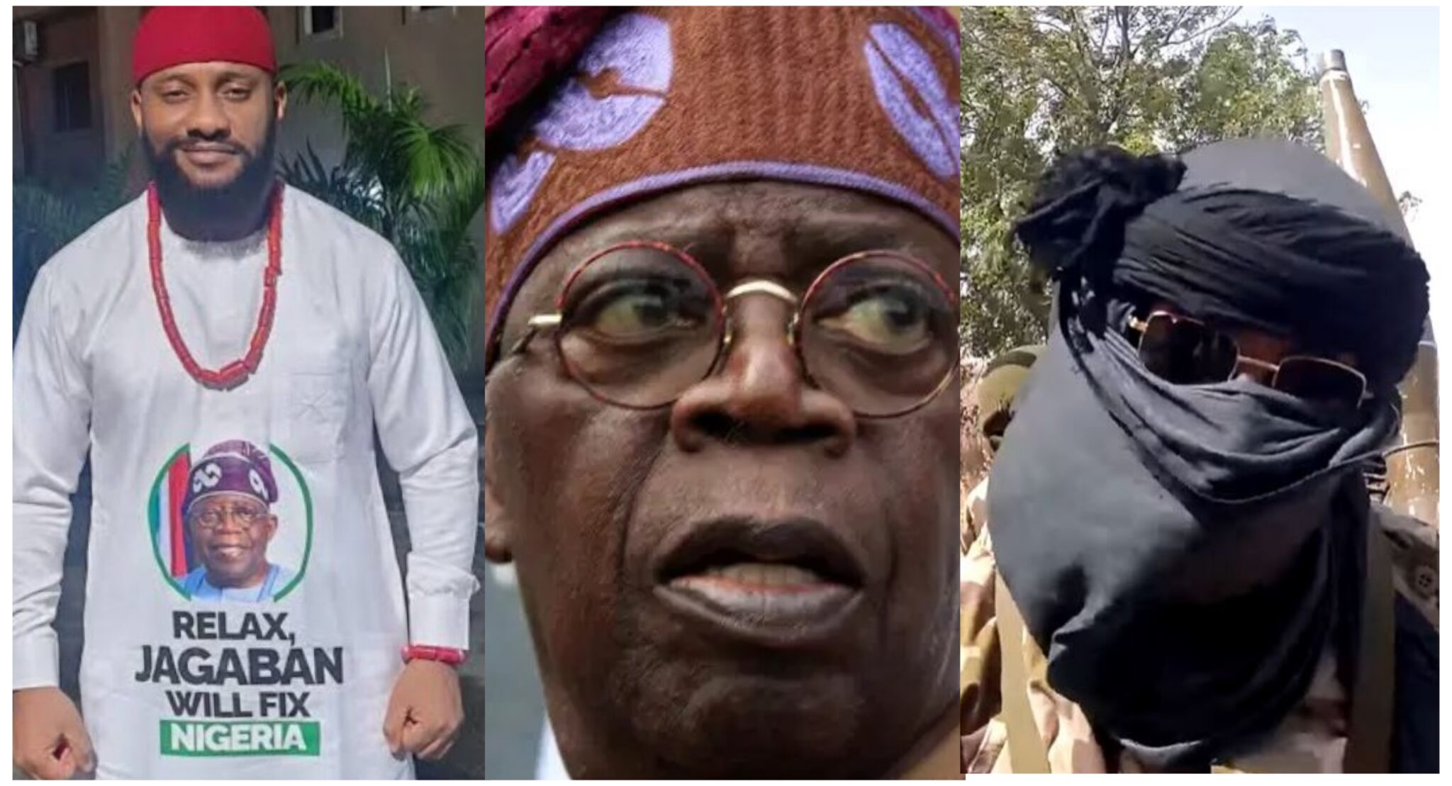 Yul Edochie criticizing President Tinubu over Nigerian insecurity