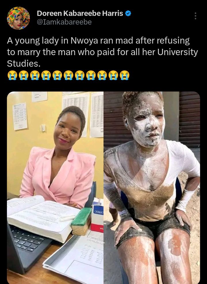 Social media screenshot of public reactions to the Nwoya sponsorship and marriage dispute