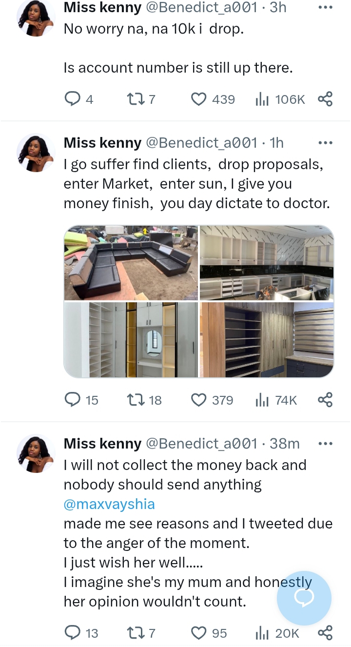 Final screenshot of the public discussion about the donor's refund request.
