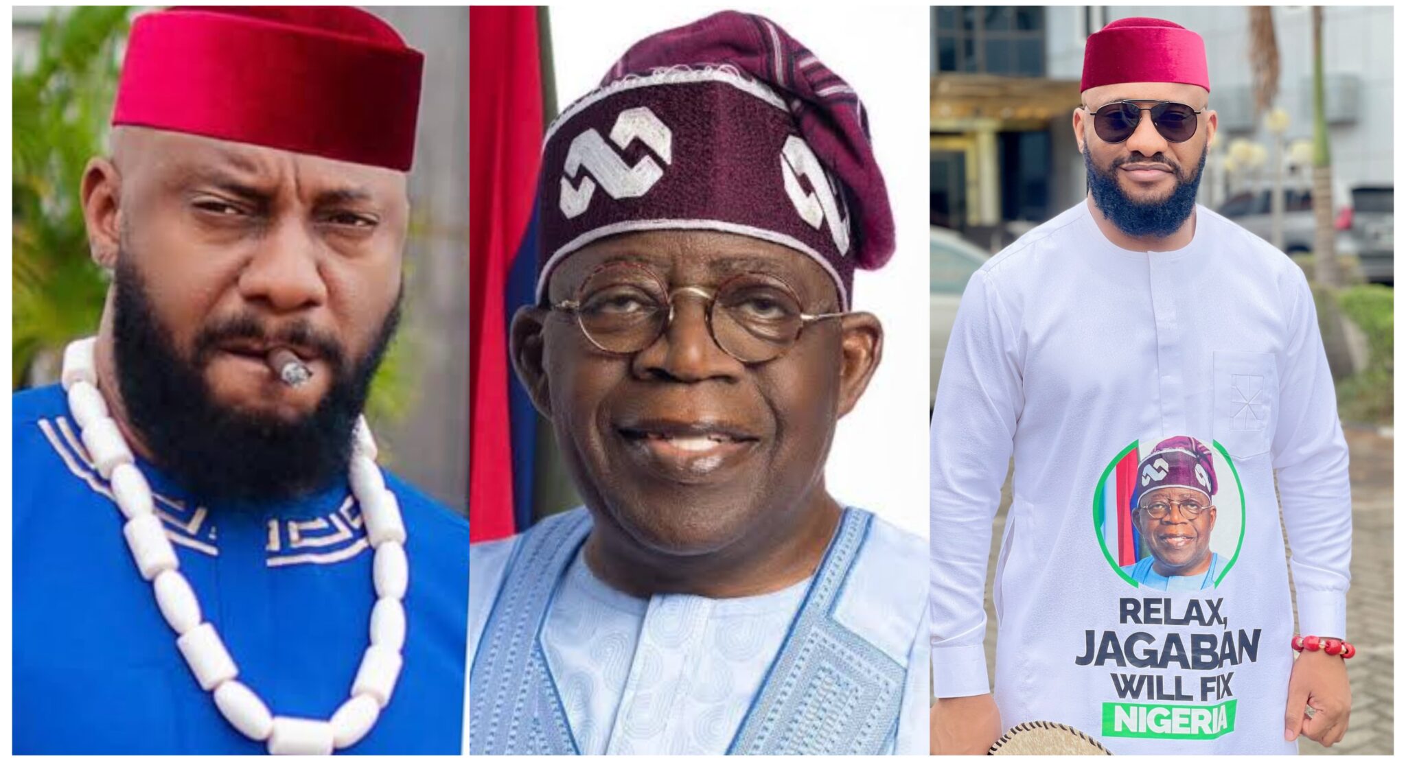 Yul Edochie addressing President Tinubu on cashless policy