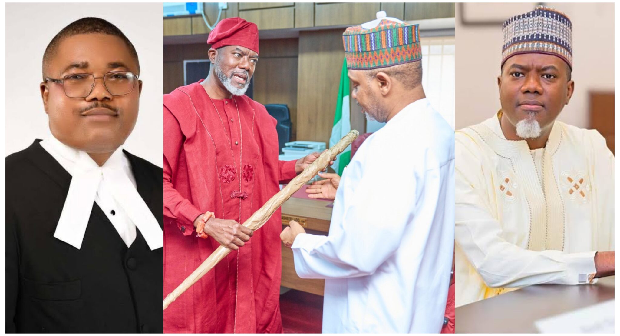 Ifeanyi Ejiofor and Reno Omokri during ambassadorial screening discussions.
