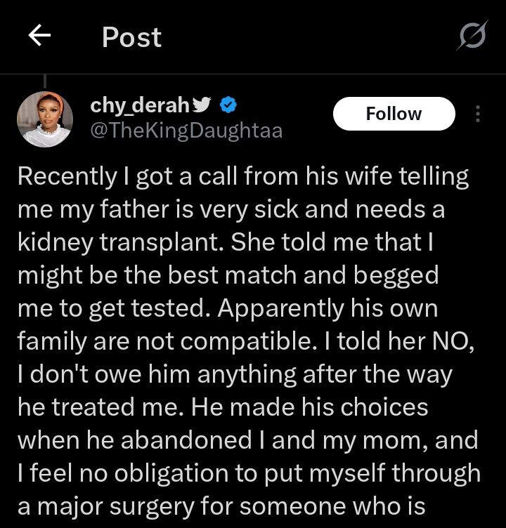 Screenshot of original tweet post part 1
