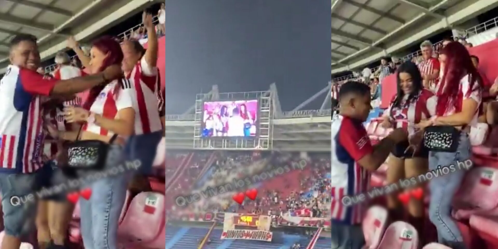 Mexican Man's Viral Double Proposal Stuns Football Fans