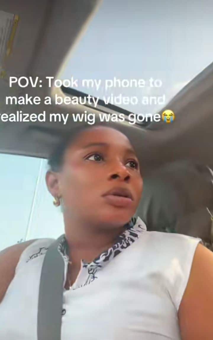 Woman shocked by missing wig in car