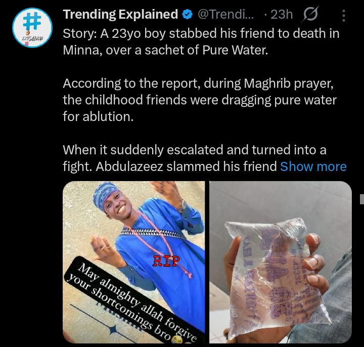 Social media screenshot discussing the tragic mosque incident