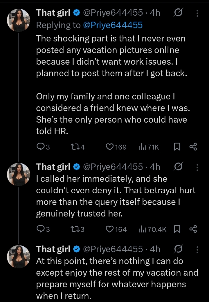 Screenshot of the follow‑up post displaying additional details