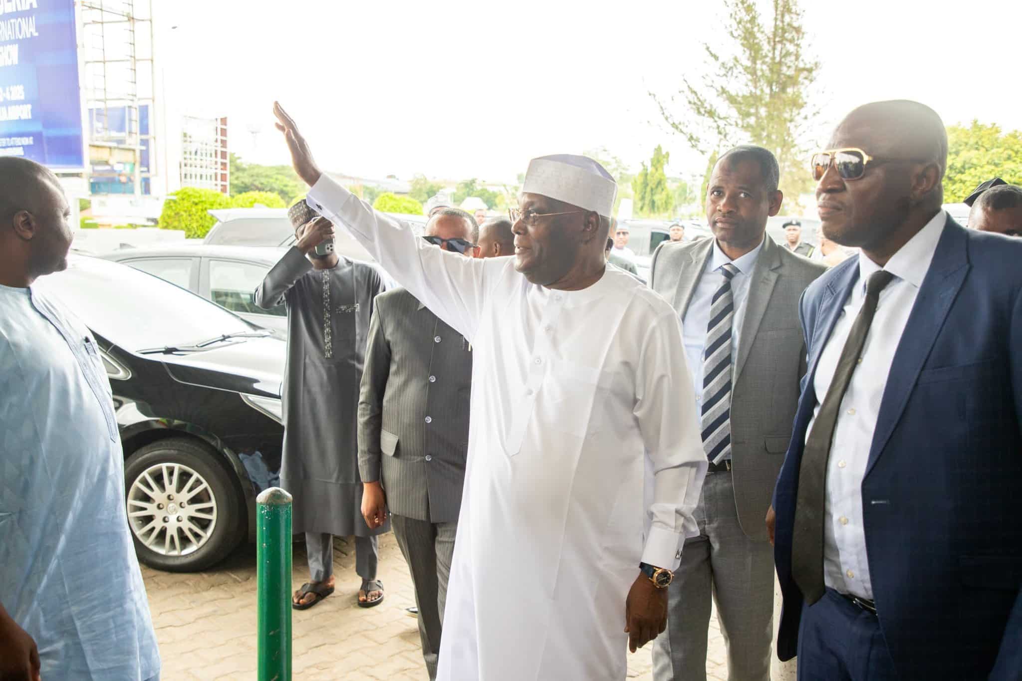 Atiku Abubakar Arrives in Yola for ADC Presidential Primary Ahead of 2027 Election