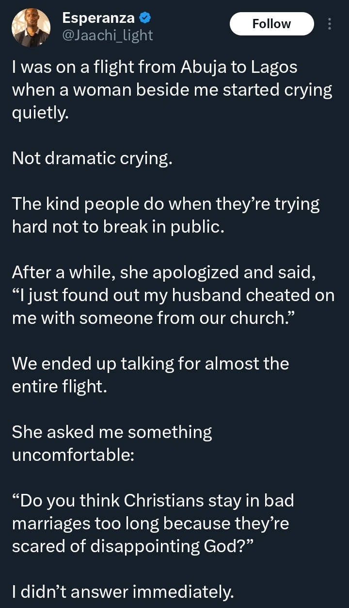 Screenshot of the flight conversation shared on social media