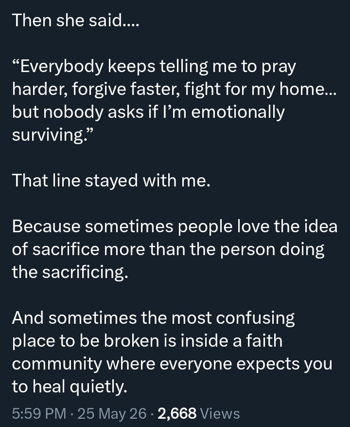 Another screenshot showing the woman's message