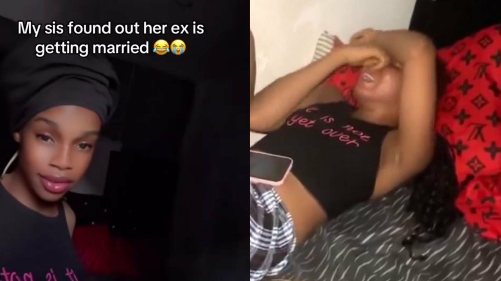 “My sis found out her ex is getting married” — Lady’s dramatic reaction in viral clip sparks social media buzz