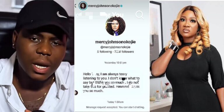 Man Receives Heartfelt DM from Mercy Johnson After Defending Her Sanitary Pad Brand