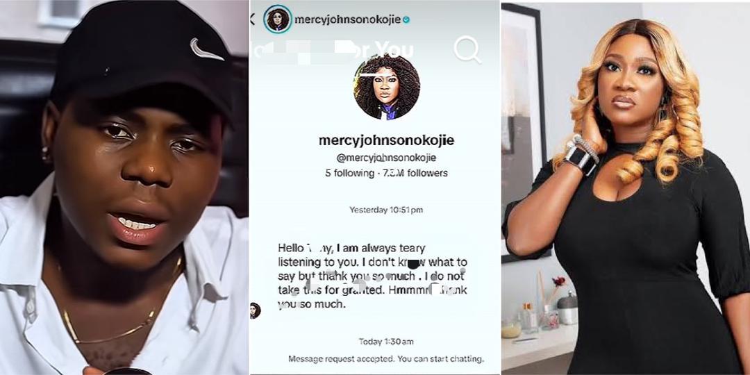 Man Receives Heartfelt DM from Mercy Johnson After Defending Her Sanitary Pad Brand