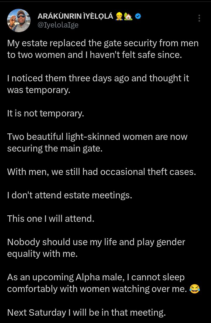 Screenshot of the viral social media post