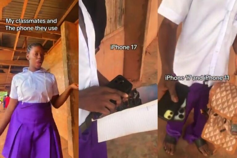 Secondary School Learners Flaunt iPhone 17 and Premium Phones in Viral Clip