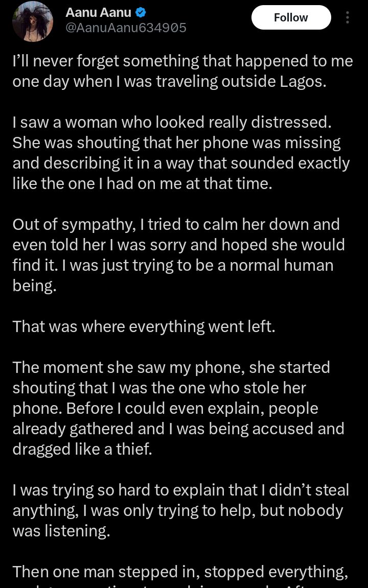 Screenshot of the post discussing the incident