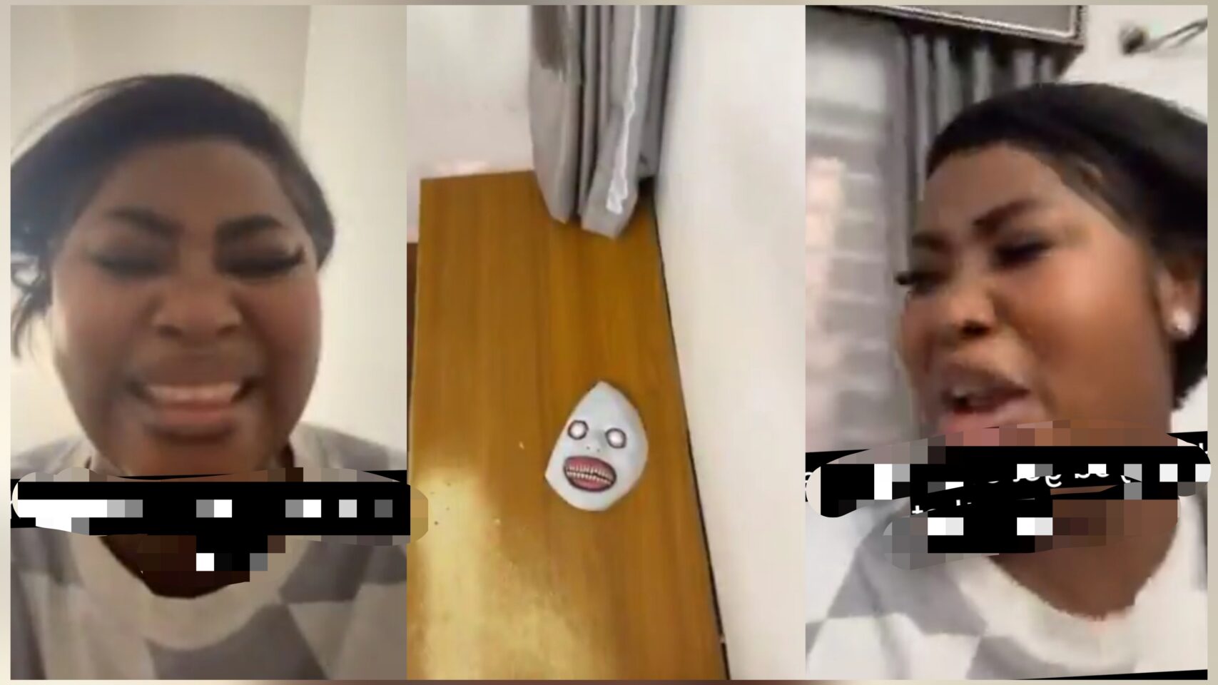 Woman Shocked After Finding Mysterious Mask in Living Room – Viral Video
