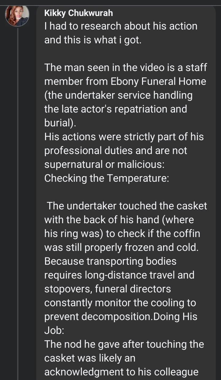 Screenshot related to Alexx Ekubo funeral