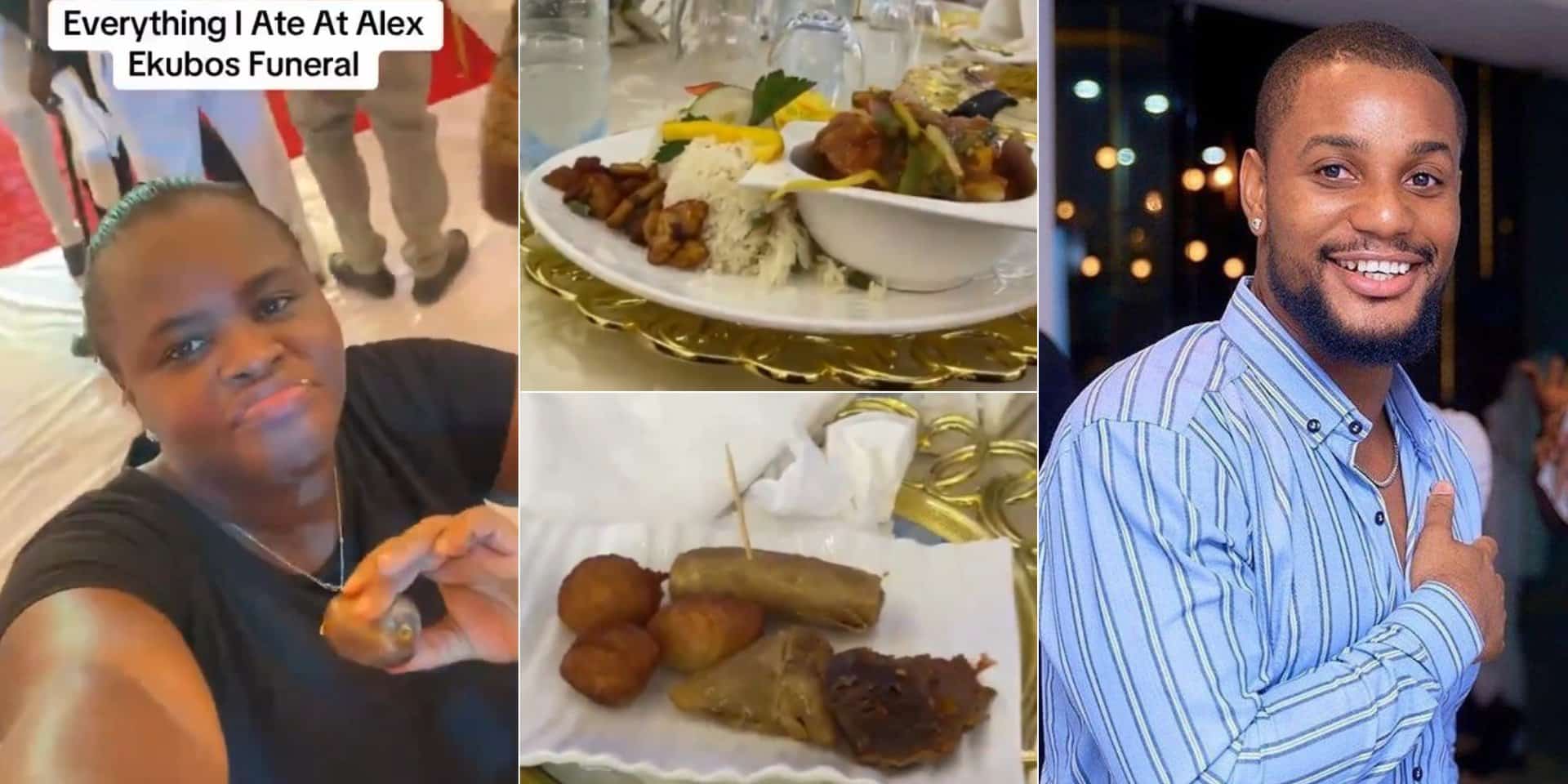 Woman describing food served at alleged Alexx Ekubo funeral