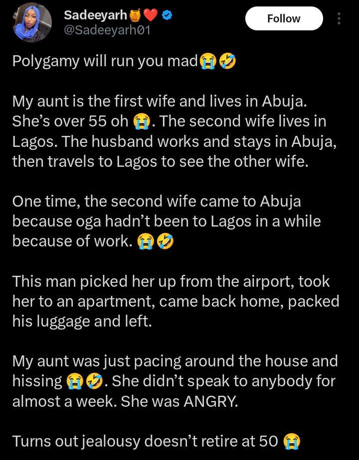 Screenshot related to the polygamous family story