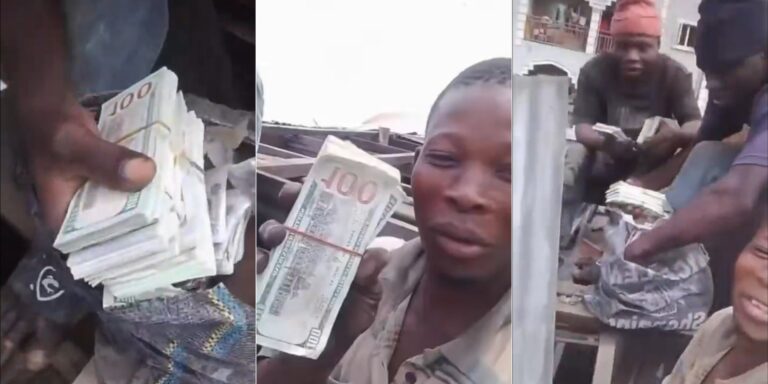 Young Men Go Viral After Posting Video of Alleged Dollar Bundle Discovery