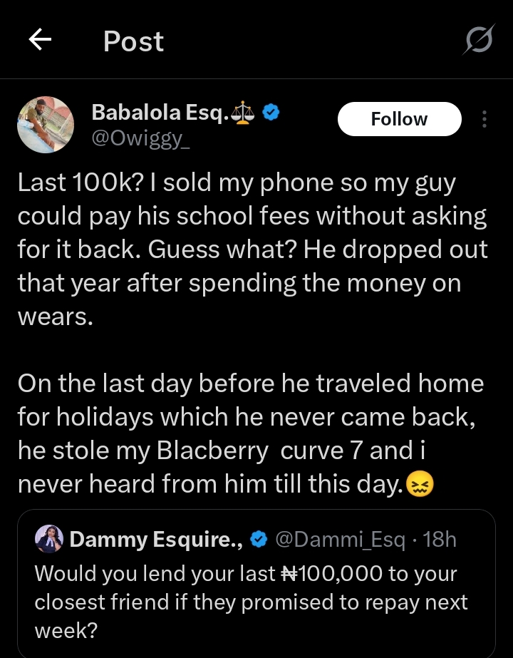 Screenshot of the tweet showing reactions
