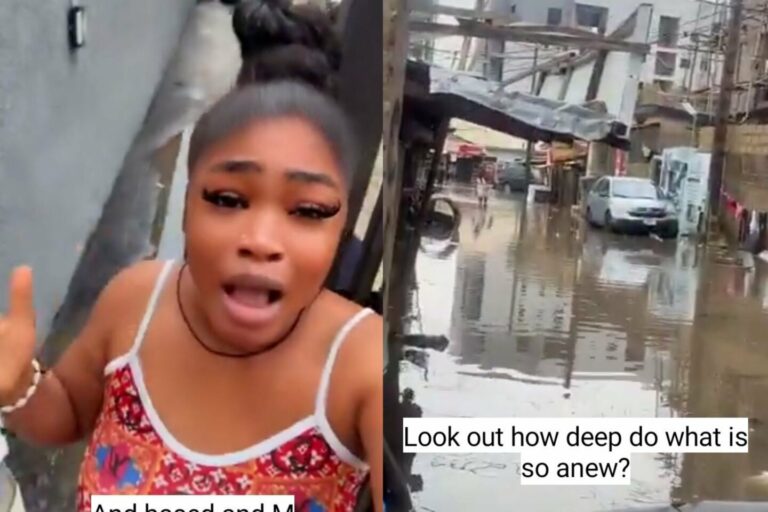 Lady Questions Paying N10 Million Rent in Flood‑Prone Area After Heavy Rain Submerges Neighborhood