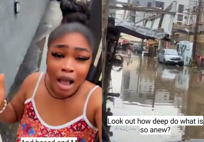 Lady Questions Paying N10 Million Rent in Flood‑Prone Area After Heavy Rain Submerges Neighborhood